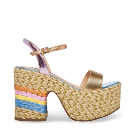 Multicolor Steve Madden Andrea Women's Platform Sandals | PH 3406CWT